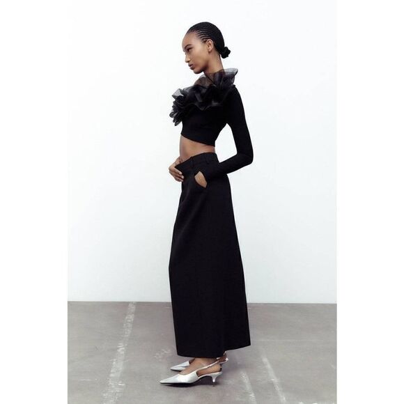 Zara Black One-Shoulder Blouse - Picture 11 of 11